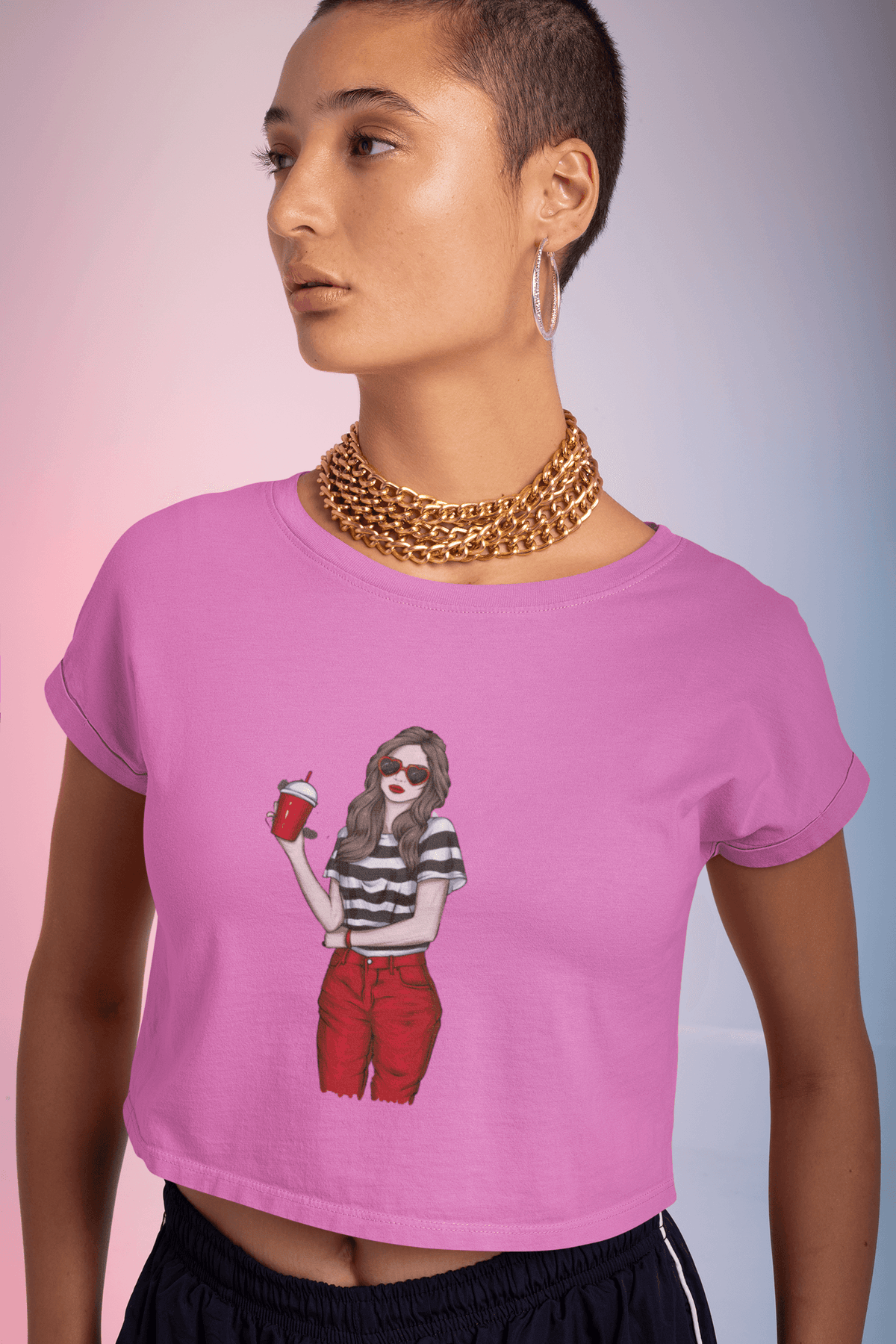 Elegant Charisma Cropped Tee-Cropped Tees-StylinArts