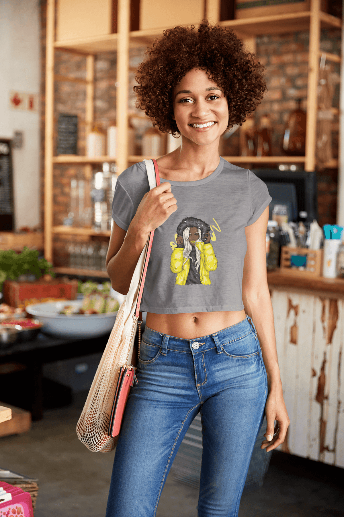 Girly Glitz Cropped T-Shirt-Regular Fit Tee-StylinArts