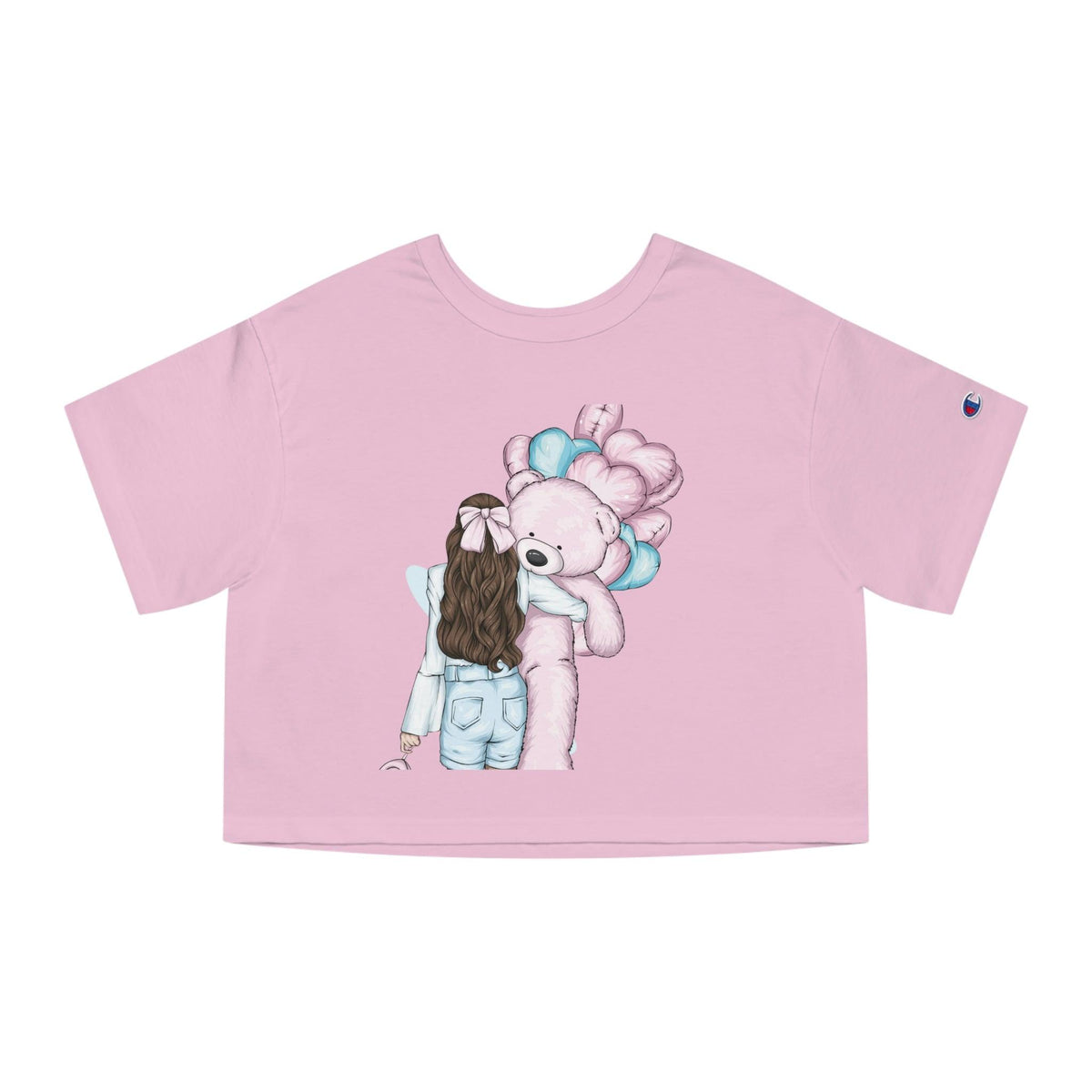 Cuddly Bear Cropped Tee-Cropped Tees-StylinArts