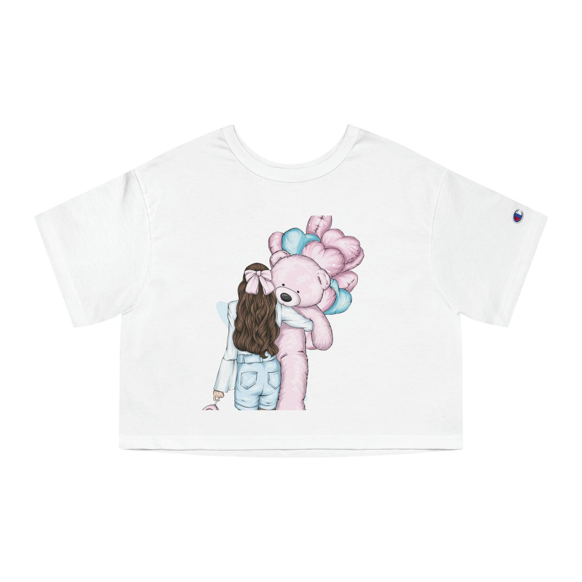 Cuddly Bear Cropped Tee-Cropped Tees-StylinArts