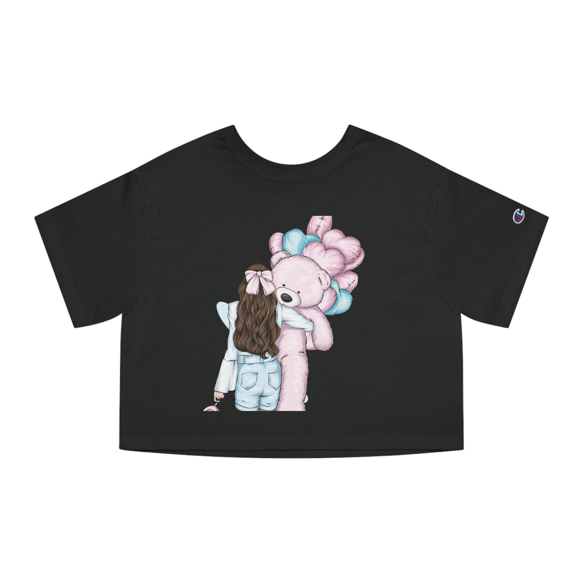 Cuddly Bear Cropped Tee-Cropped Tees-StylinArts