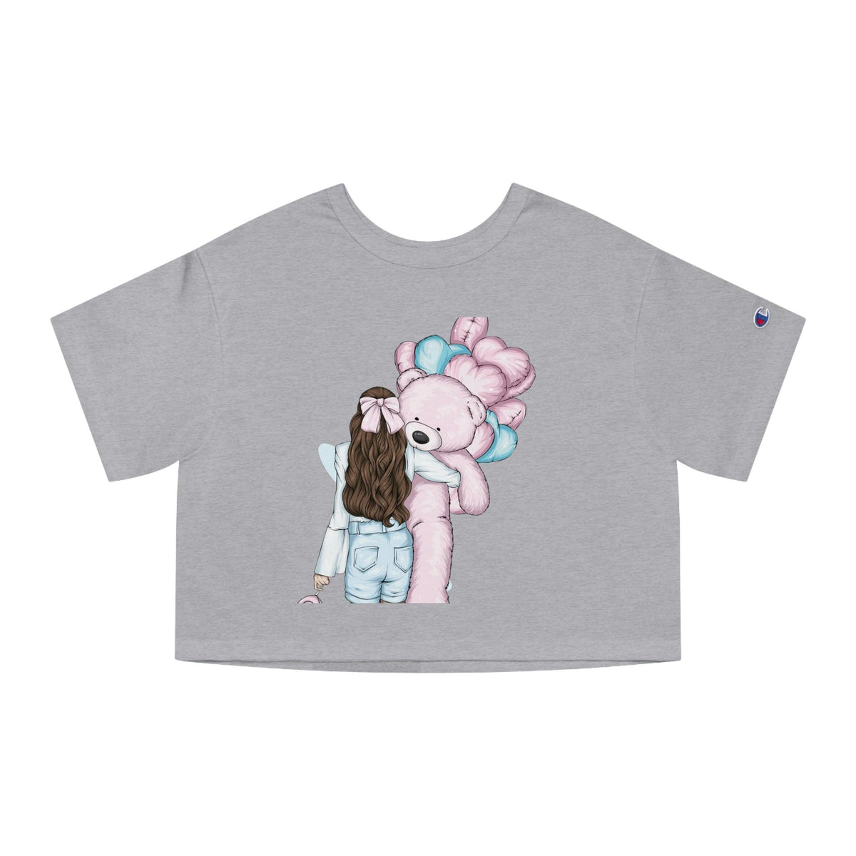 Cuddly Bear Cropped Tee-Cropped Tees-StylinArts