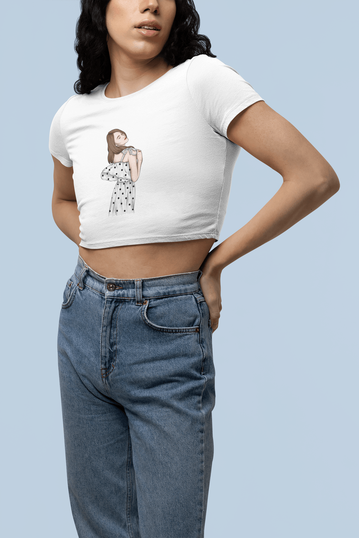 Bold Swagger Cropped Tee-Regular Fit Tee-StylinArts