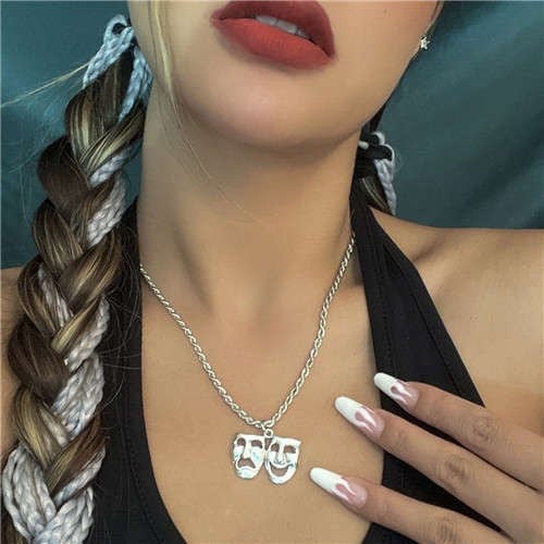 Hollow-out Masks Wholesale Jewelry Halloween Series Creative Design Women Necklace
