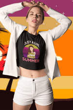 JUST A GIRL Cropped T-Shirt - StylinArt