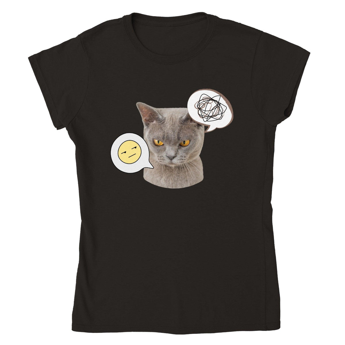 Grumpy Cat Emoji Tee-Regular Fit Tee-StylinArts