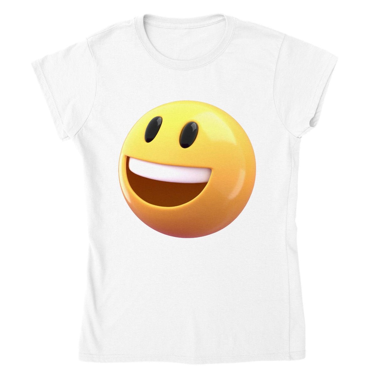 Social Smiley Face Emoji Tee-Regular Fit Tee-StylinArts