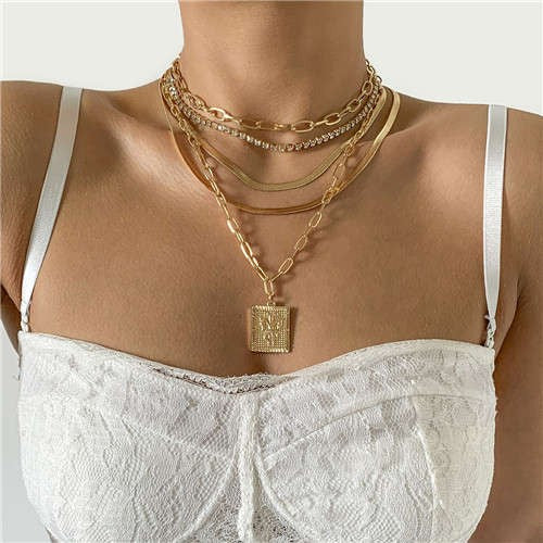 Diamond Elegance: Golden Butterfly Cascade Necklace-Necklace-StylinArts