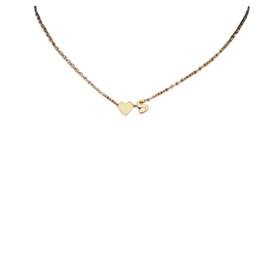 ternal Affinity: Heart Letter Initial Pendant-Necklace-StylinArts