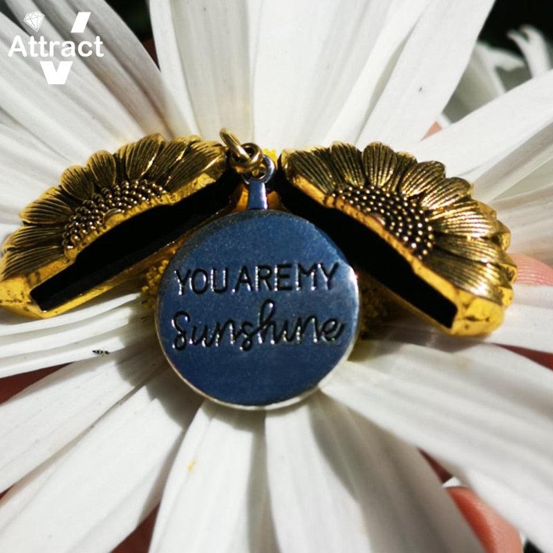 Golden Bloom Sunflower Pendant Necklace - StylinArts