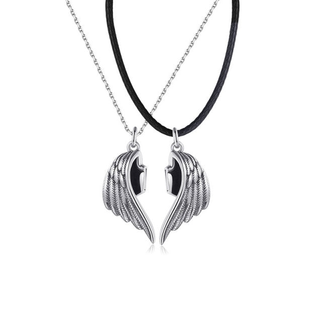 Eternal Seraphim: Artisan Dragon Wing Love Necklace-Necklace-StylinArts