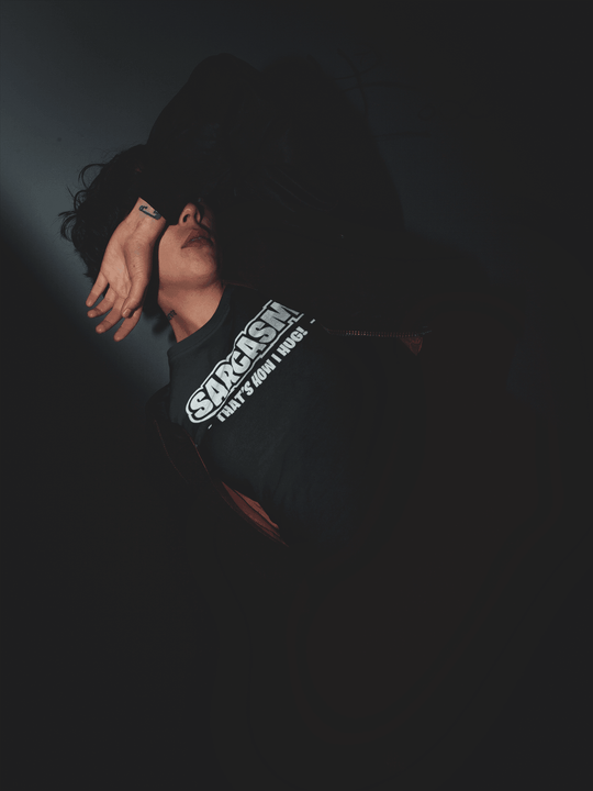 SARCASM HUG T-shirt-Black-S-Regular Fit Tee-StylinArts