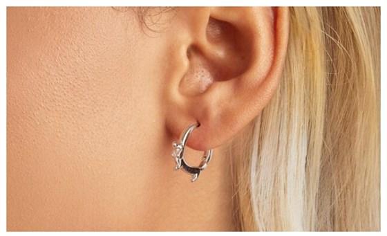 Puppy Charm: Sterling Silver Dachshund Hoop Earrings-Fashion Earrings-StylinArts