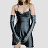 Sleek Satin Mini Slip Dress: Pure Elegance
