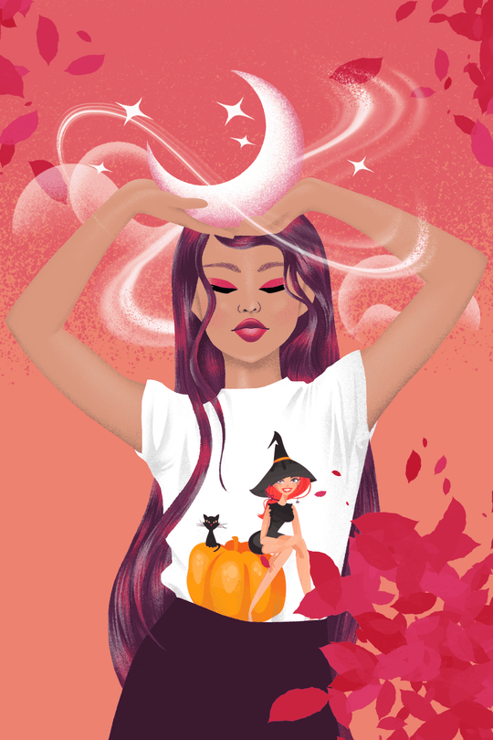 Wicked Witchery-Black-L-Regular Fit Tee-StylinArts