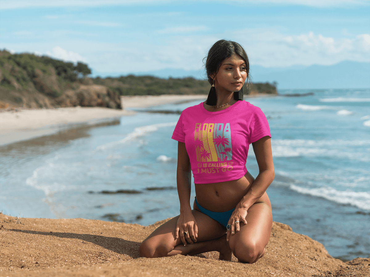 FLORIDA is Calling Cropped T-Shirt-Cropped Tees-StylinArts