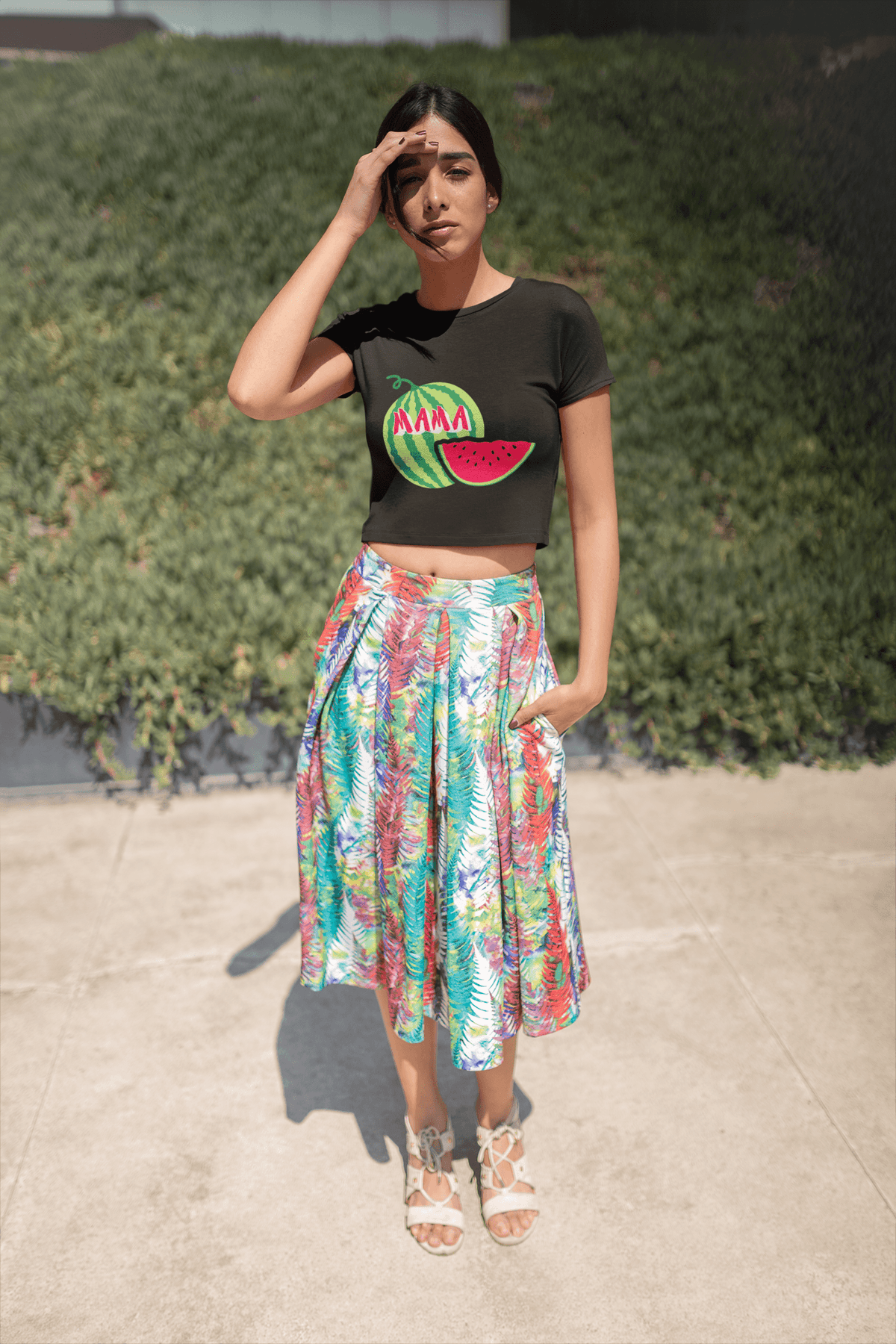 Sweet Mama Crop Tee-Cropped Tees-StylinArts