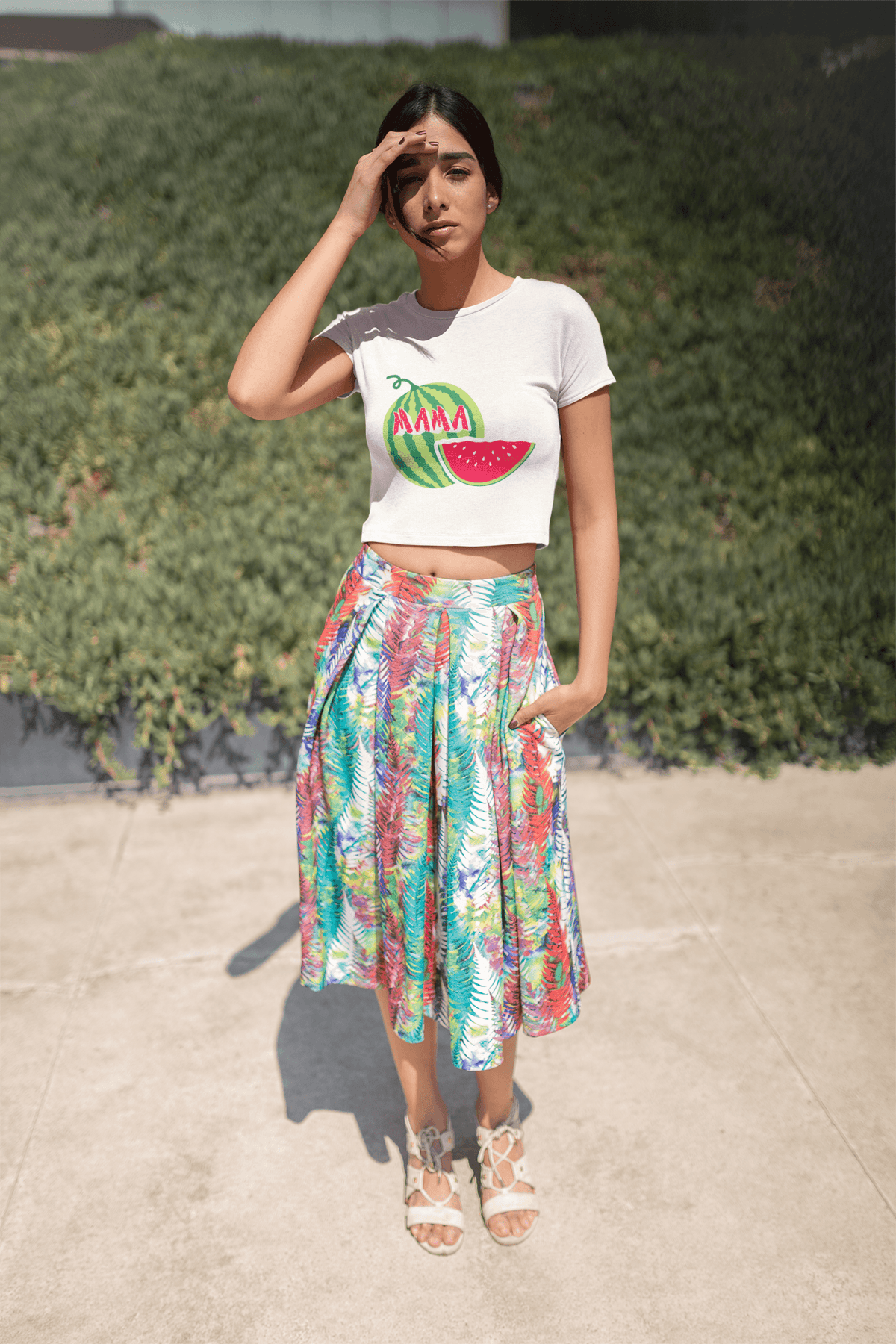 Sweet Mama Crop Tee-Cropped Tees-StylinArts