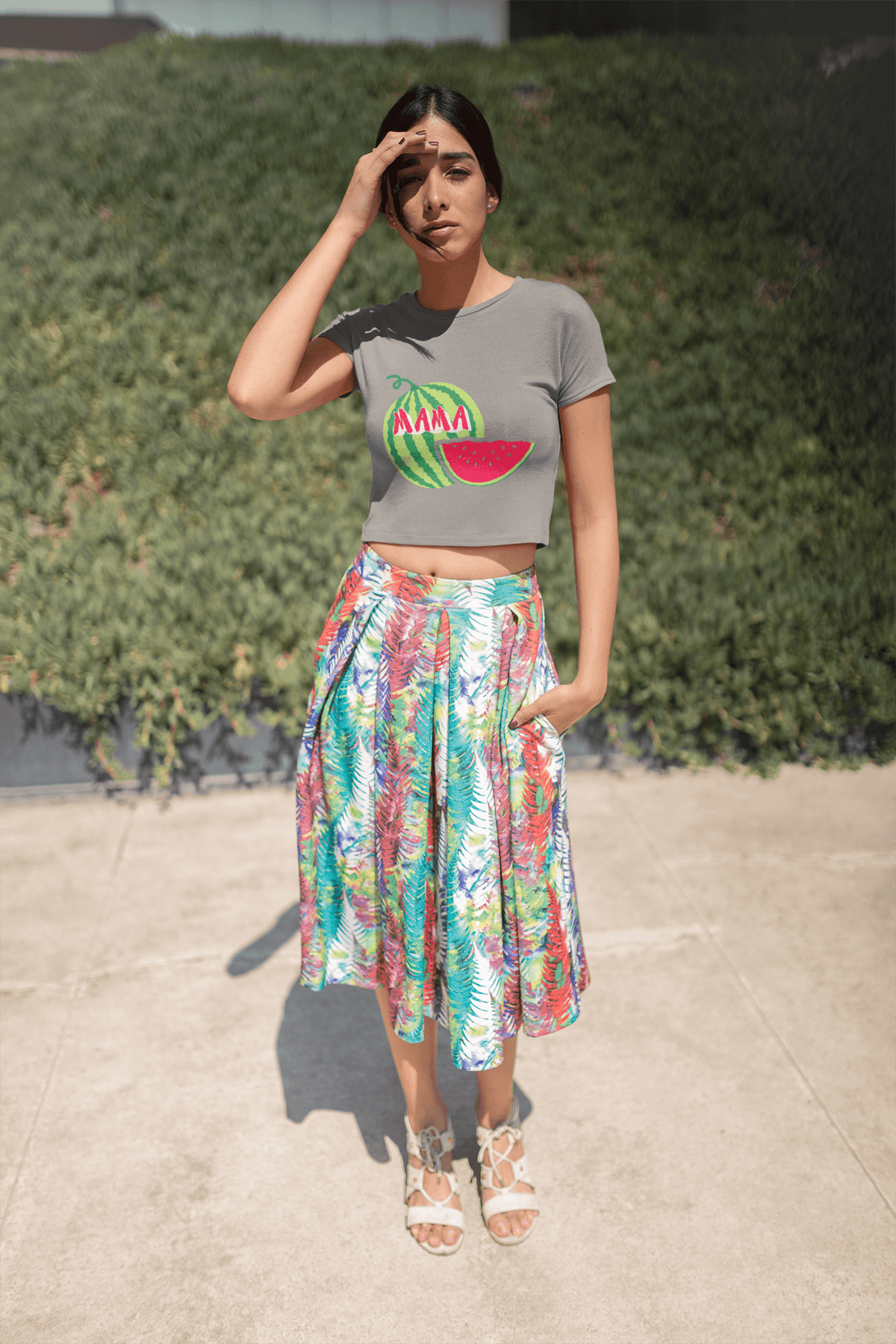 Sweet Mama Crop Tee-Cropped Tees-StylinArts