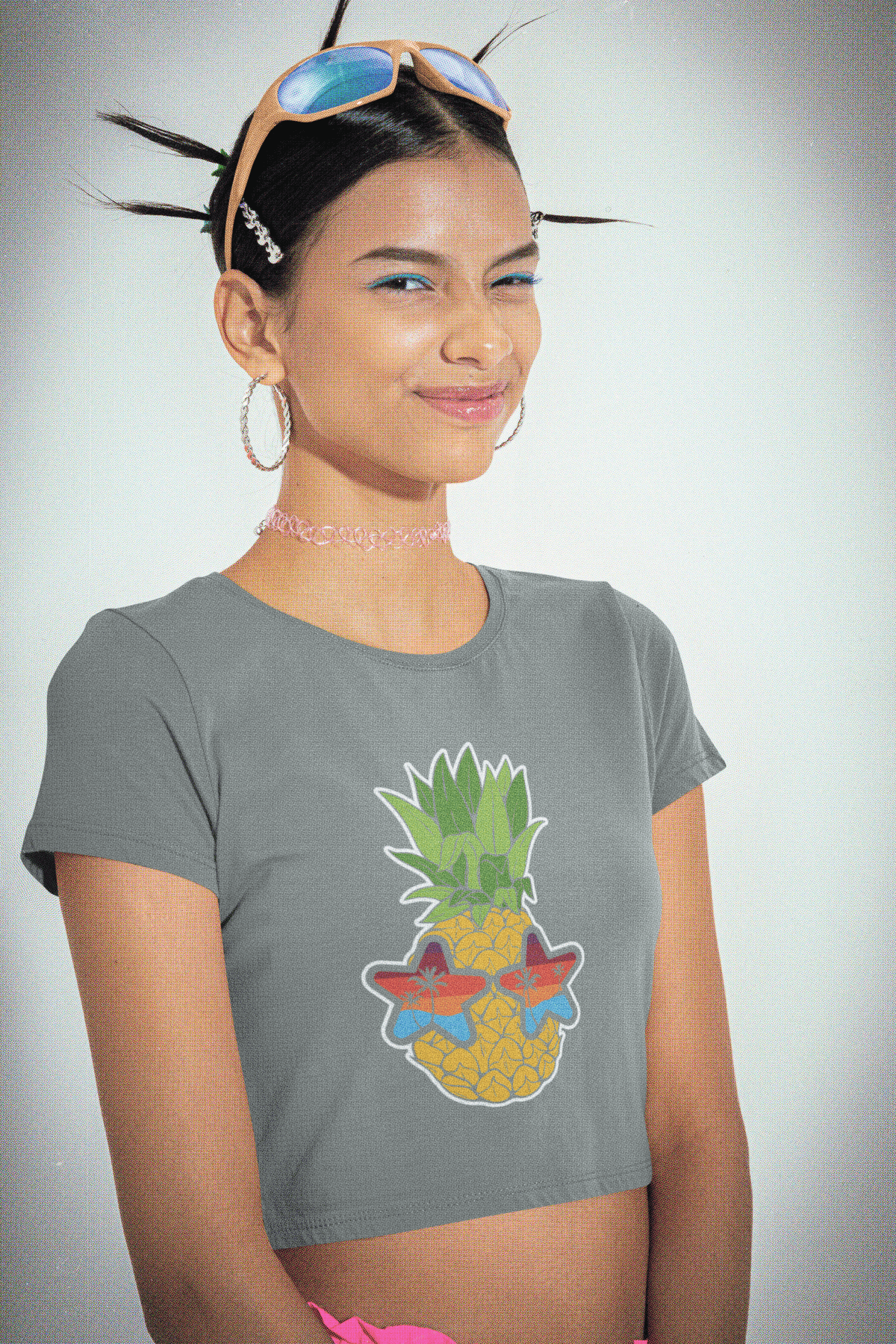 Tropical Breeze Crop Tee-Cropped Tees-StylinArts