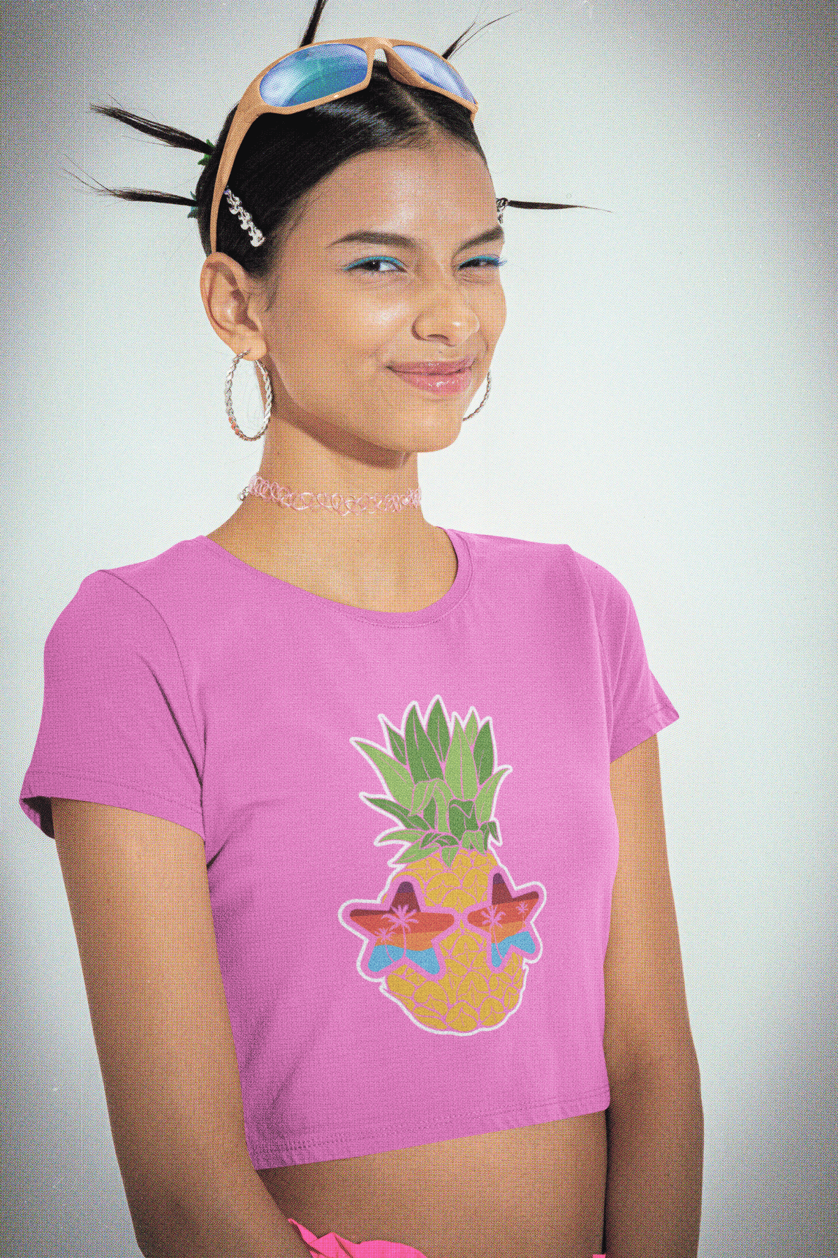 Tropical Breeze Crop Tee-Cropped Tees-StylinArts