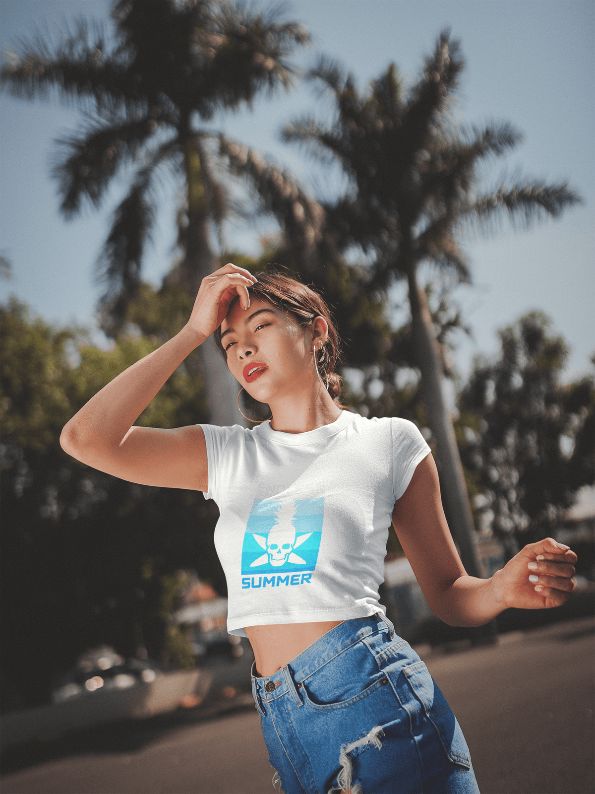 ENDLESS SUMMER Cropped T-Shirt-Cropped Tees-StylinArts