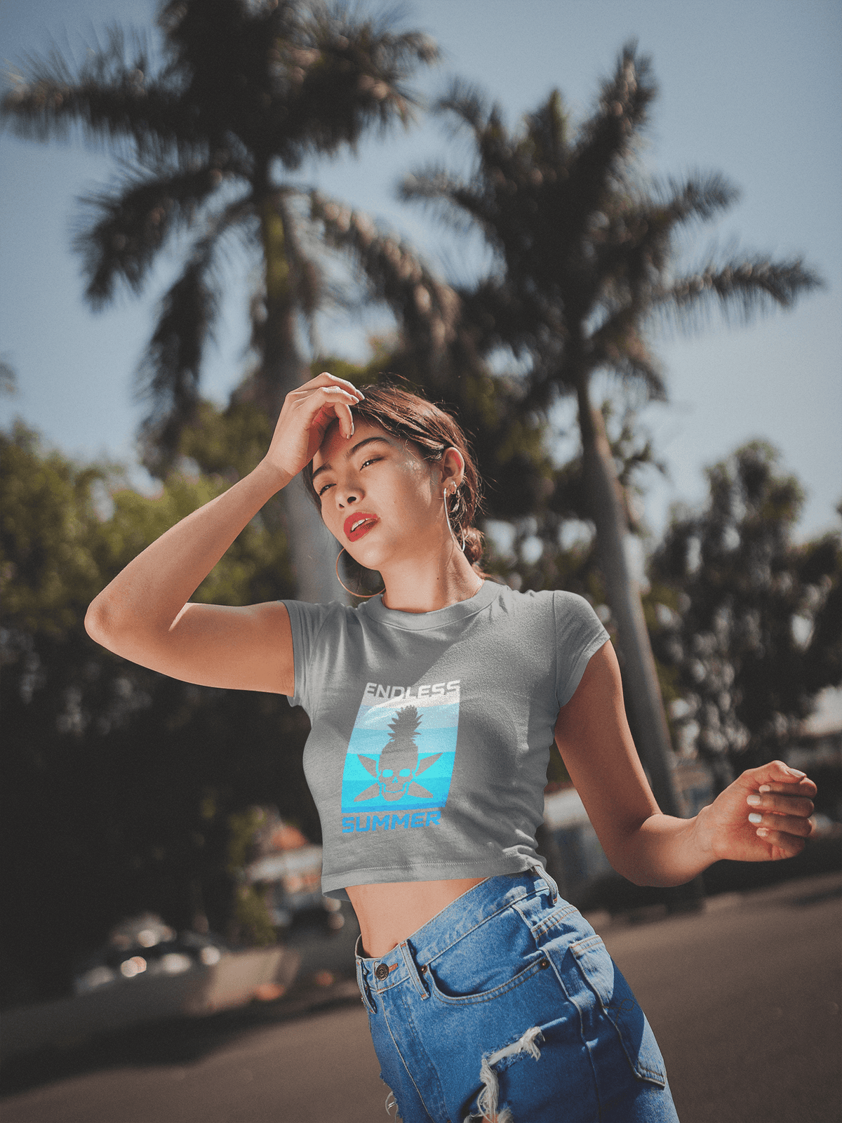 ENDLESS SUMMER Cropped T-Shirt-Cropped Tees-StylinArts