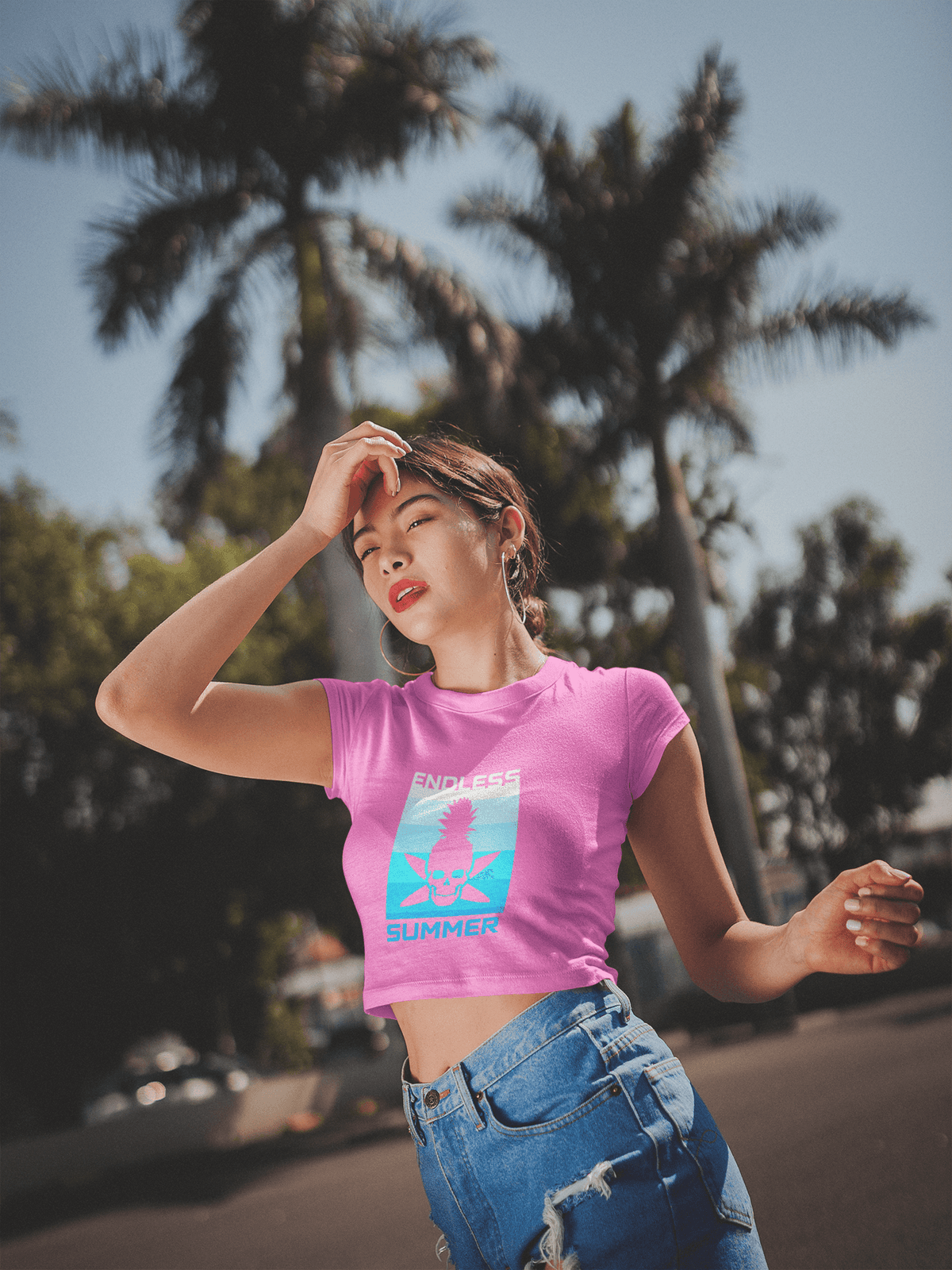 ENDLESS SUMMER Cropped T-Shirt-Cropped Tees-StylinArts