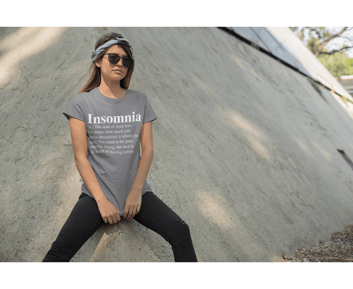 Definition - Insomnia T-shirt-Regular Fit Tee-StylinArts