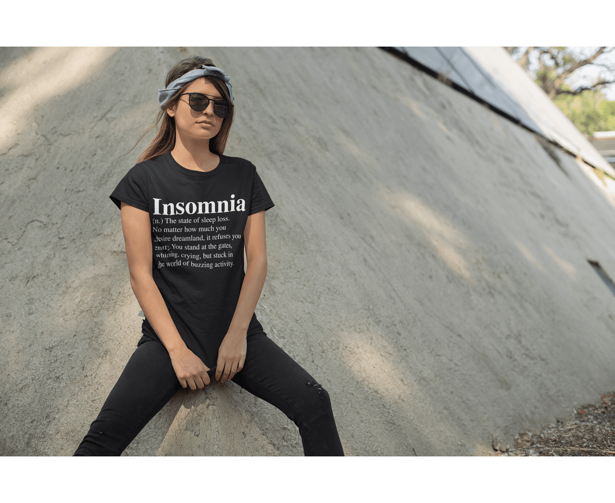 Definition - Insomnia T-shirt-Regular Fit Tee-StylinArts