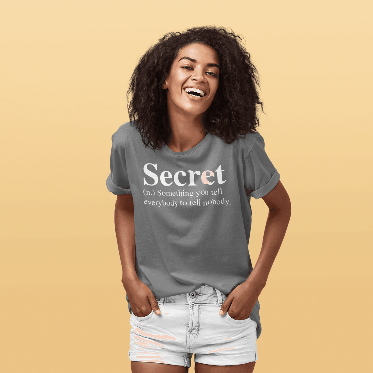 Secret : Something you tell everybody to tell nobody T-shirt-Regular Fit Tee-StylinArts