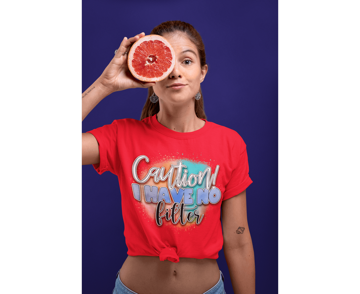 Caution - I have No Filter T-shirt-Regular Fit Tee-StylinArts