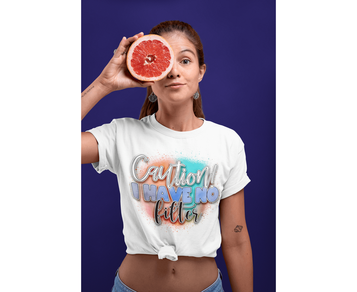 Caution - I have No Filter T-shirt-Regular Fit Tee-StylinArts