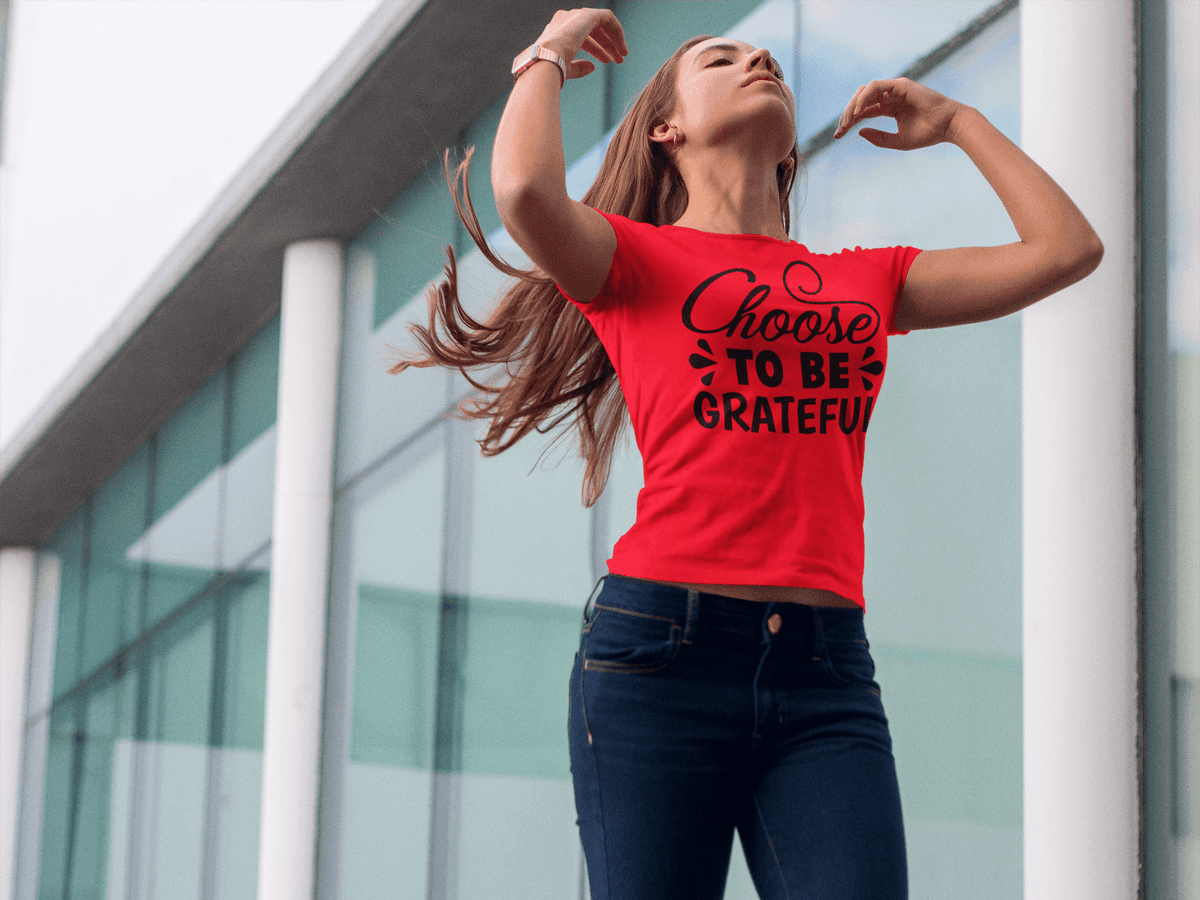 Choose to be Grateful T-shirt-Regular Fit Tee-StylinArts