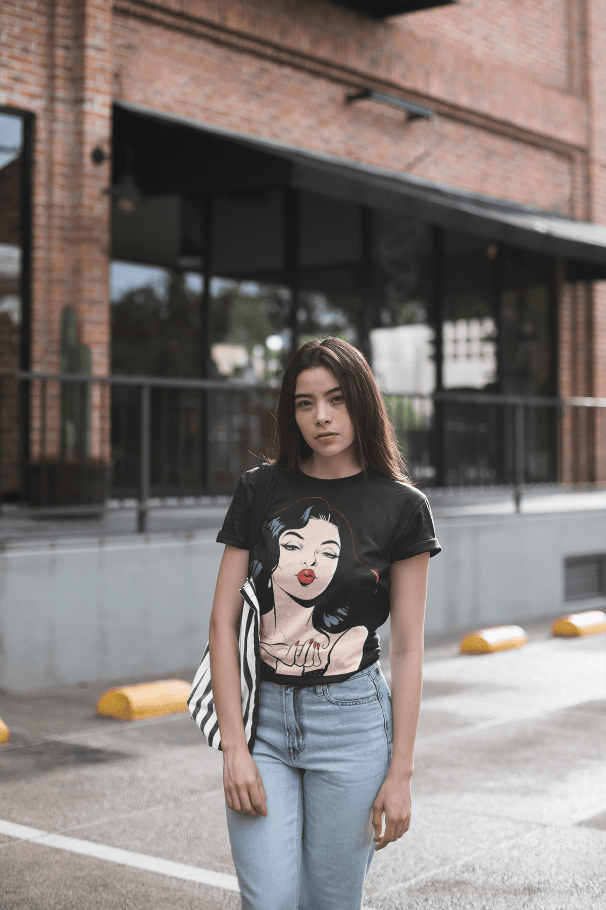 Kiss Women T-shirt-Regular Fit Tee-StylinArts
