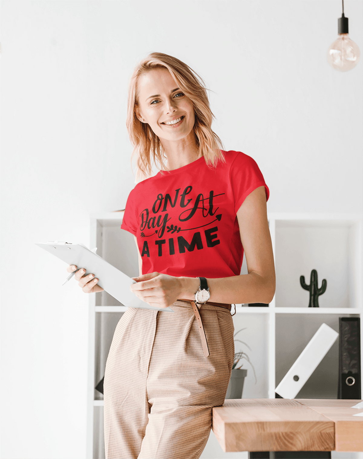 One Day at the Time T-shirt-Regular Fit Tee-StylinArts