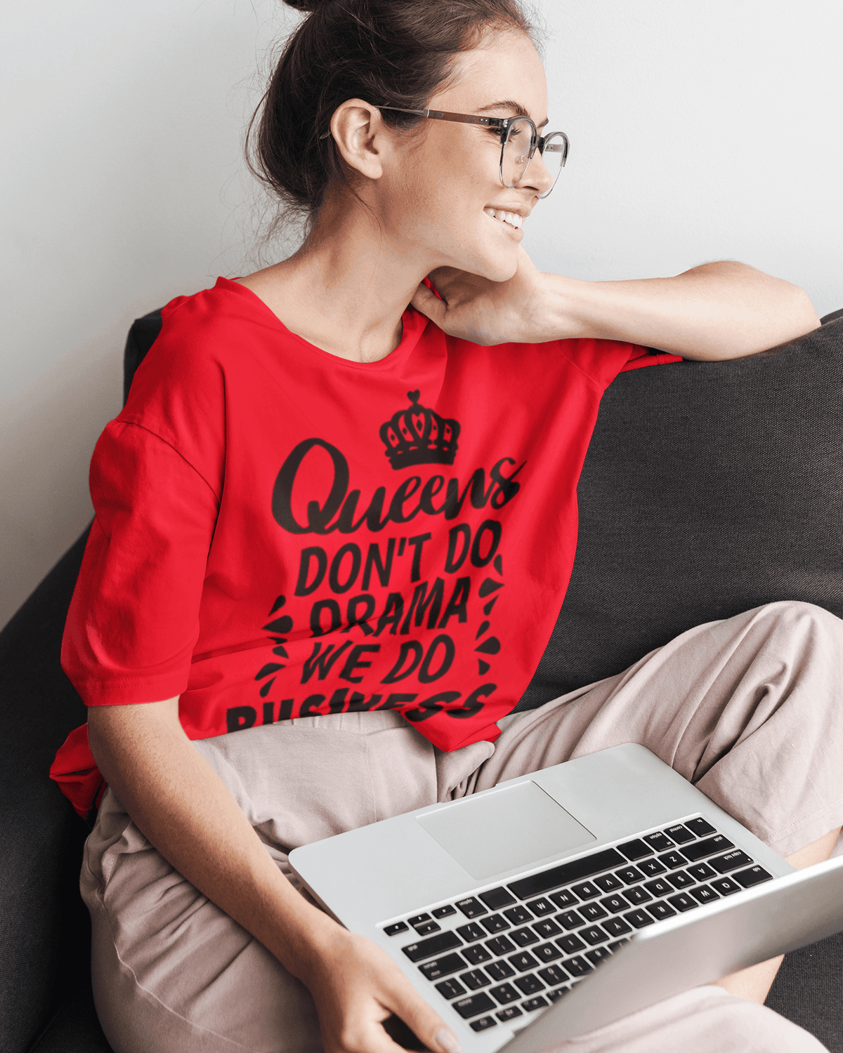 Queens Dont do DRAMA T-shirt-Regular Fit Tee-StylinArts