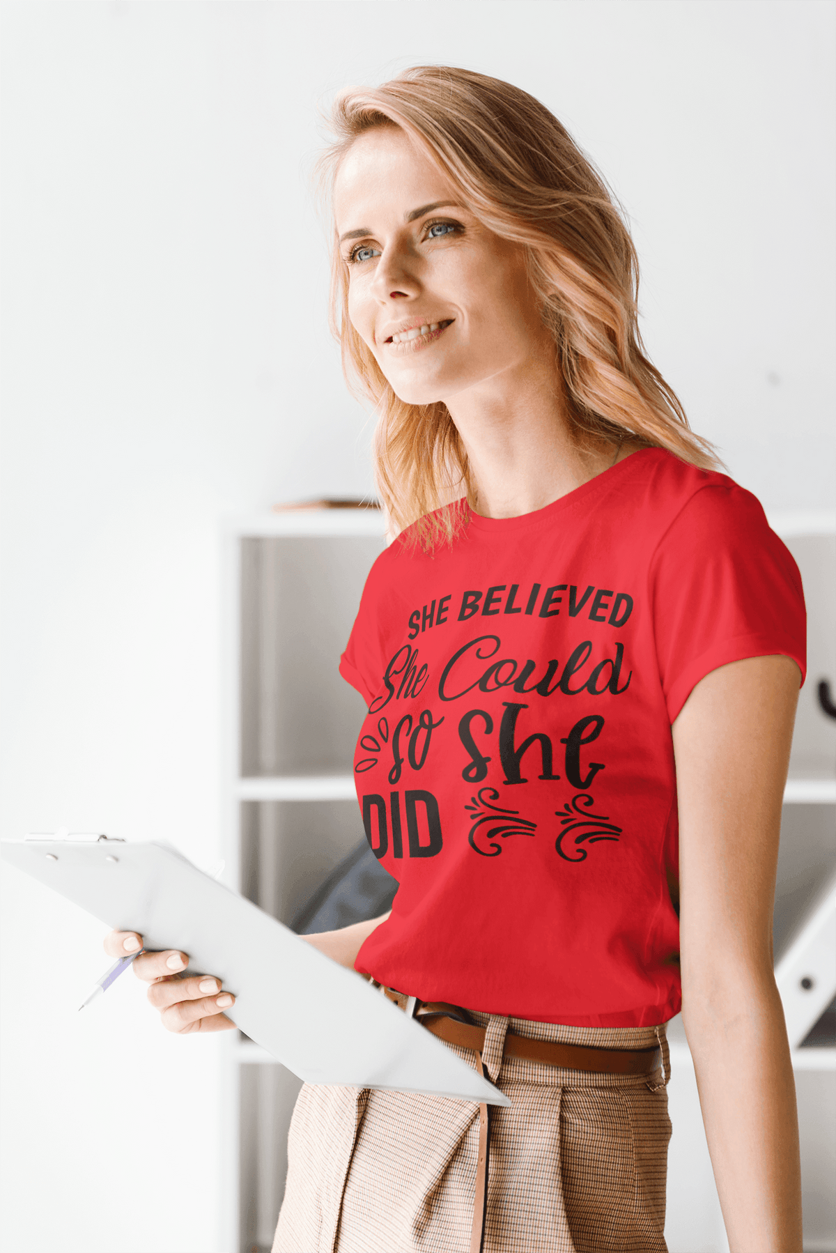 She Believed She Could So She DID-Regular Fit Tee-StylinArts