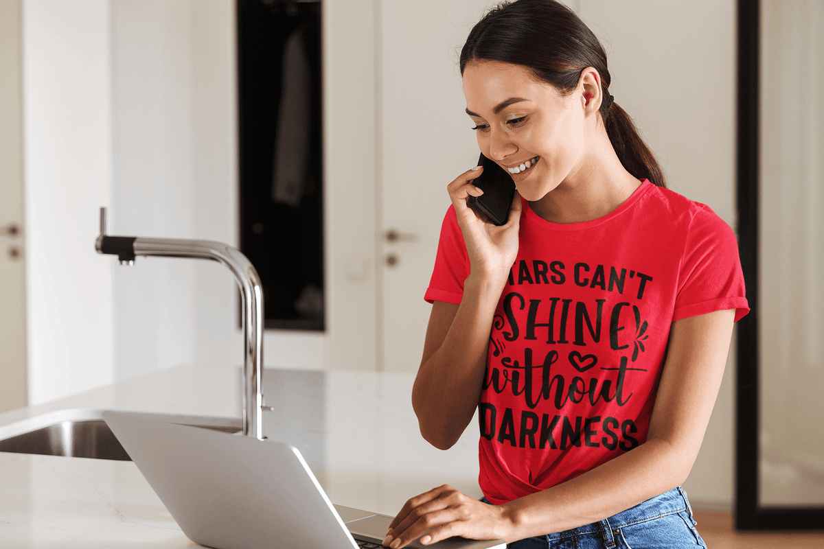 Stars Can't Shine Without Darkness T-shirt-Regular Fit Tee-StylinArts