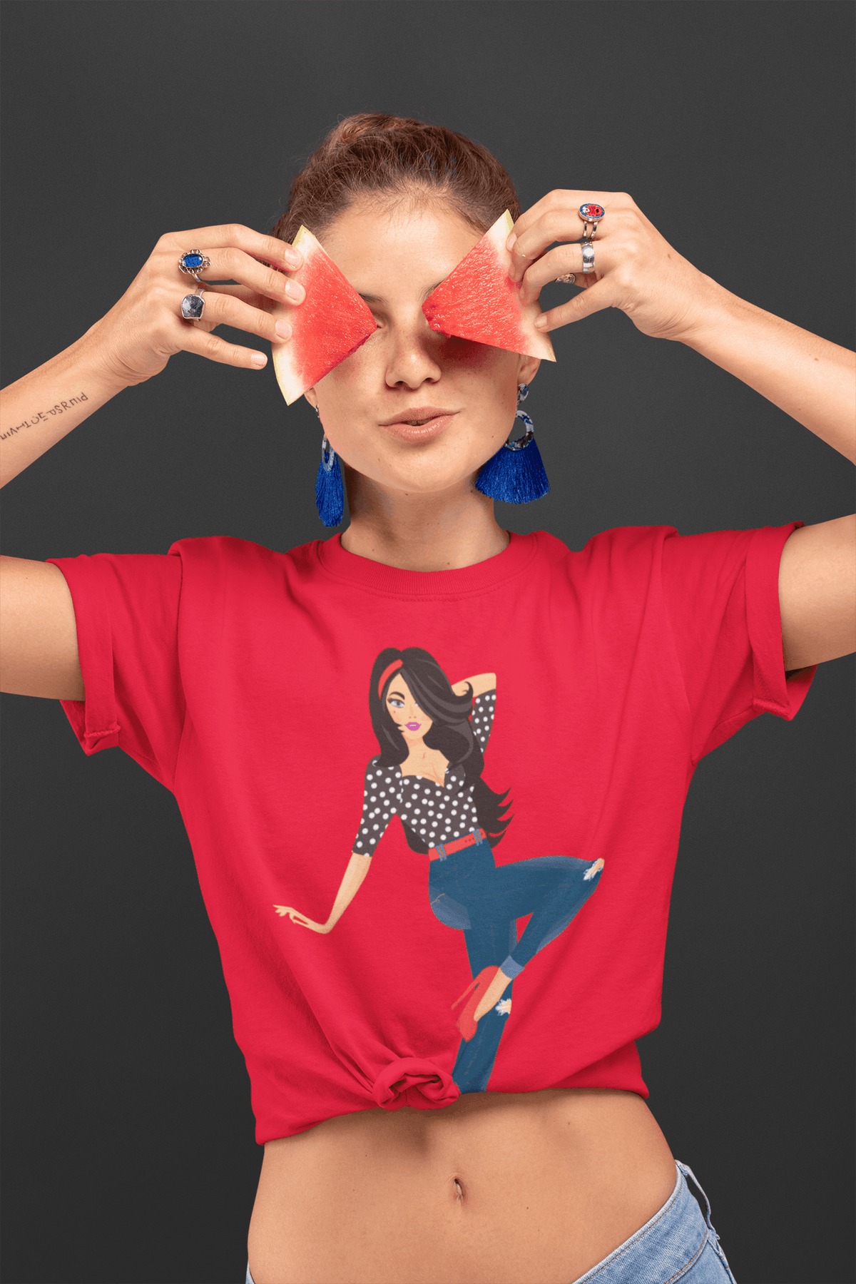 Super Girl T-shirt-Regular Fit Tee-StylinArts