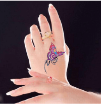 3D Butterfly Flower Tattoo Sticker-Tattoo-StylinArts