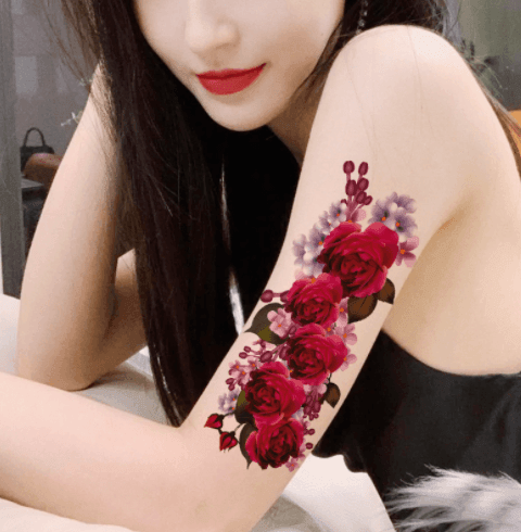 Artistic Skin Rose Tattoo Sticker-Tattoo-StylinArts