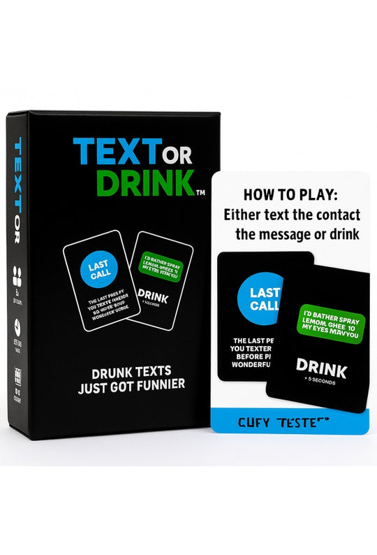 Text or Drink – The Wild Party Game Where Your Contacts Aren’t Safe-Flirty Fun & Games-StylinArts