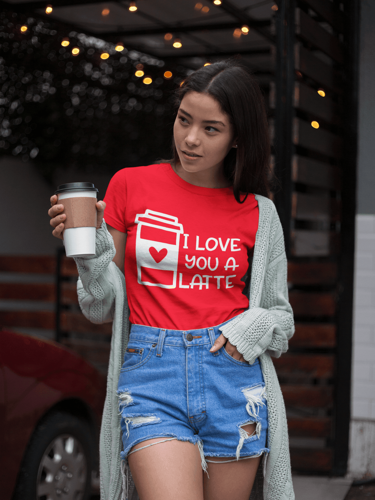 I LOVE YOU A LATTE T-shirt-Regular Fit Tee-StylinArts