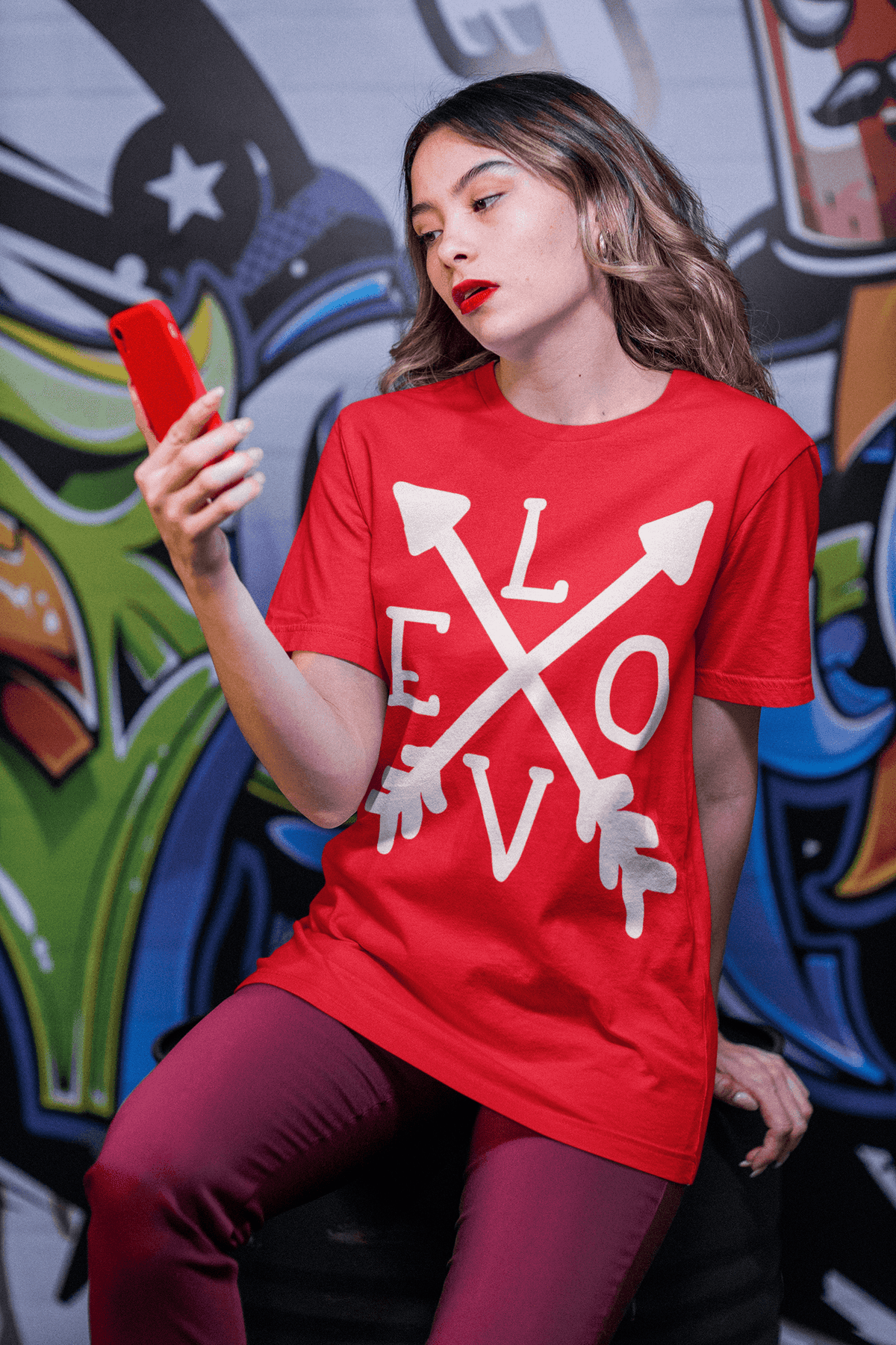 LOVE ARROW T-shirt-Regular Fit Tee-StylinArts