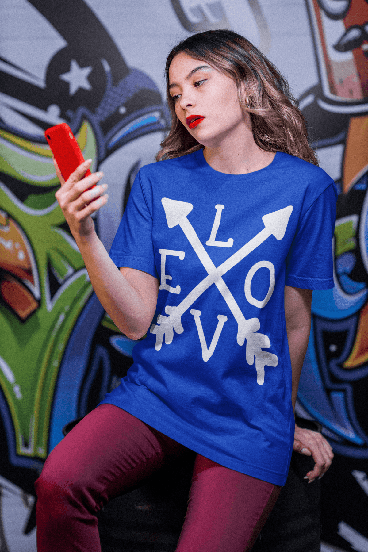 LOVE ARROW T-shirt-Regular Fit Tee-StylinArts