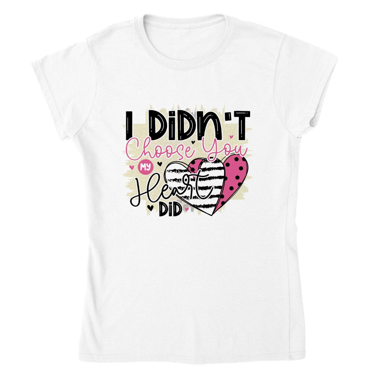 I DIDN'T Choose you my HEART did T-shirt-Regular Fit Tee-StylinArts