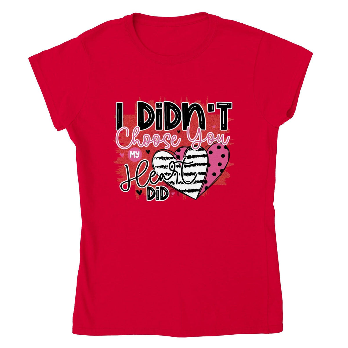 I DIDN'T Choose you my HEART did T-shirt-Regular Fit Tee-StylinArts