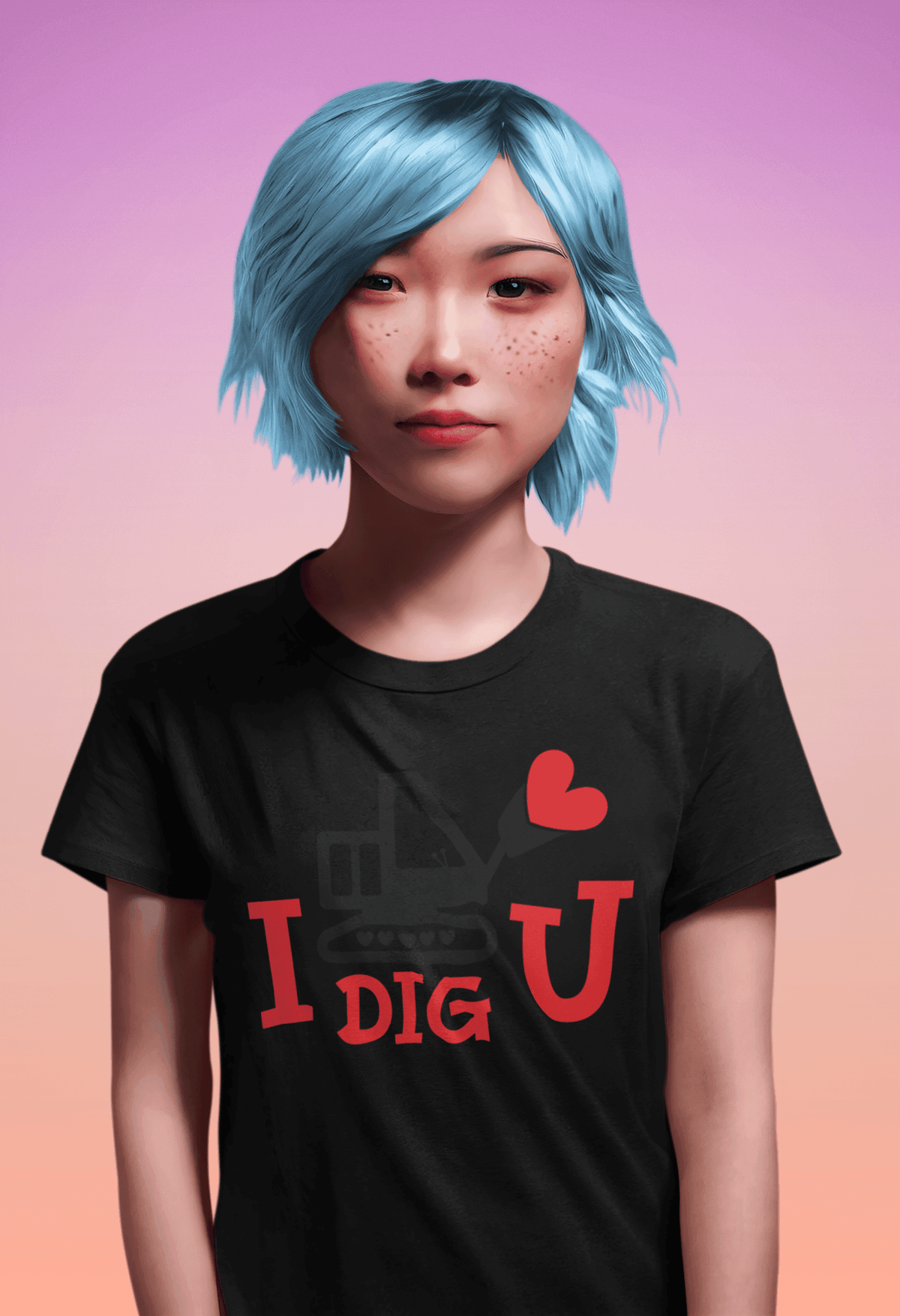 I DIG YOU T-shirt-Regular Fit Tee-StylinArts