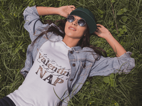 “I Don’t Need a Valentine, I Need a Nap” T-Shirt – Leopard Print Self-Care Tee-White-S-Regular Fit Tee-StylinArts